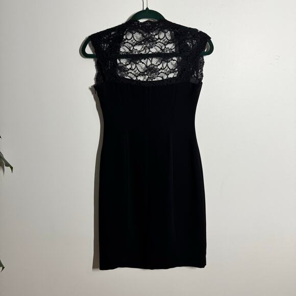 Jones New York Dress Women 2P Black Lace Dark Romantic LBD Cocktail Party Holida - Picture 2 of 8